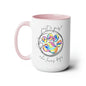 Just A Girl Who Loves Dogs Two-Tone Coffee Mugs, 15oz | Great Gift For Her | Birthday, Valentine's Day, Any Day!