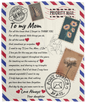 To Mom Postcard Blanket | From Daughter