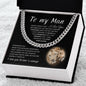 To My Man Cuban Chain Link Necklace | Great Gift For Him