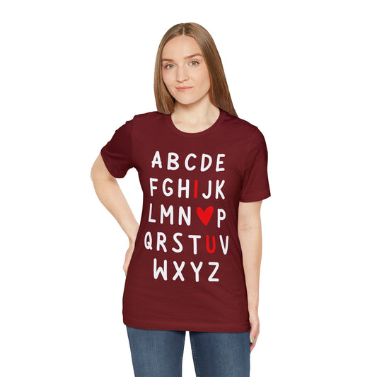 Alphabet I Love You T-Shirt