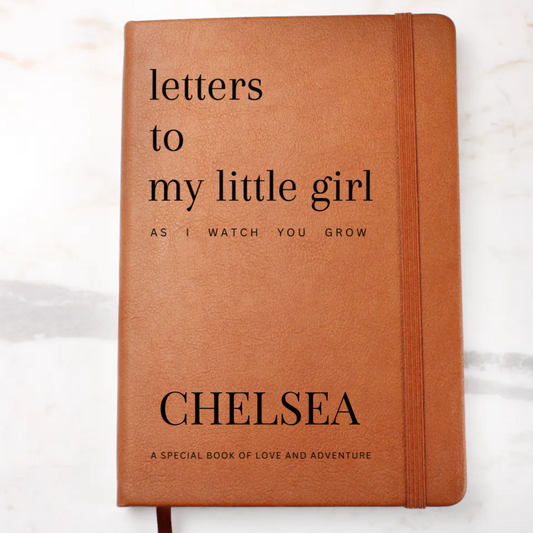 Personalized Vegan Leather Journal - 'Letters to My Girl'