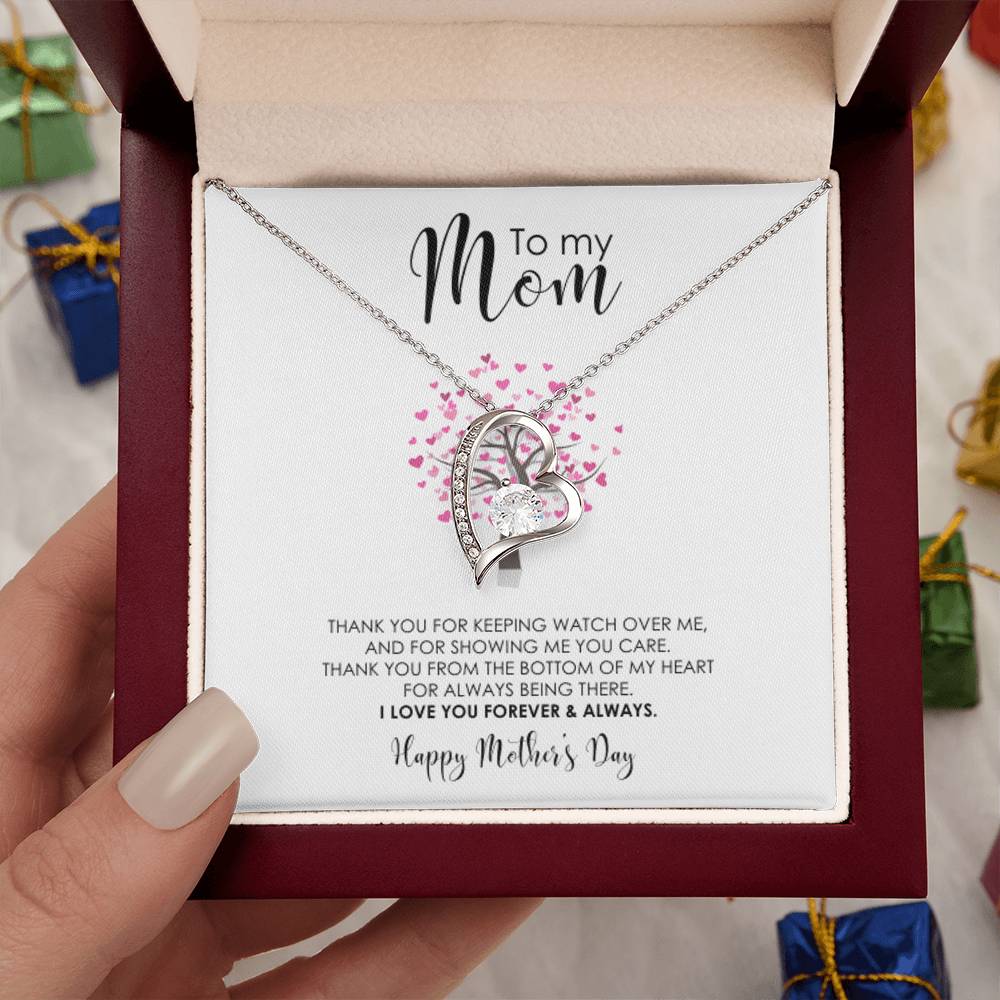 To Mom, Thank You From the Bottom of My Heart | Forever Love Necklace