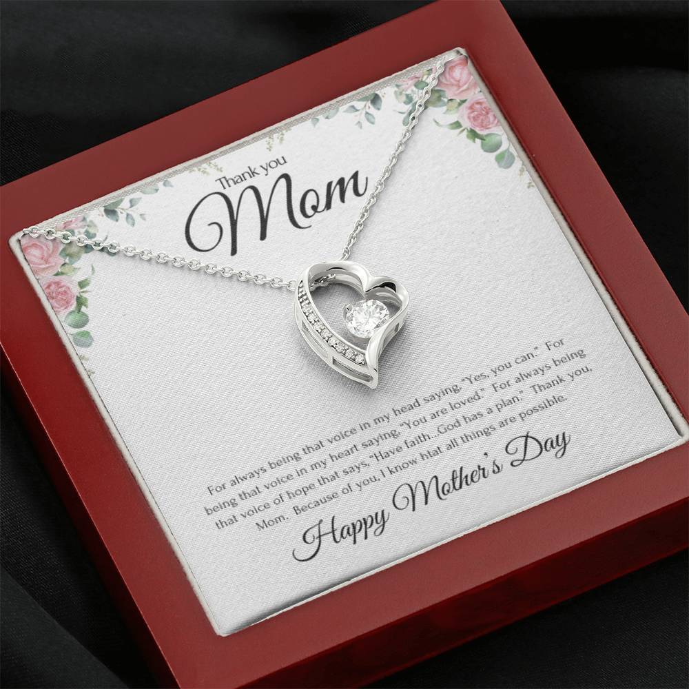 Thank You Mom For Always Being That Voice | Forever Love Necklace