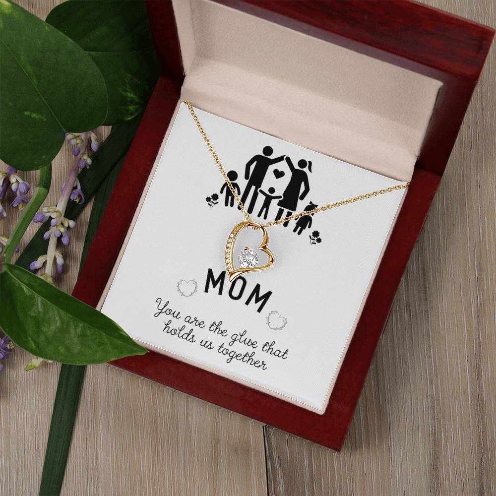 Mom, You Are the Glue | Forever Love Necklace