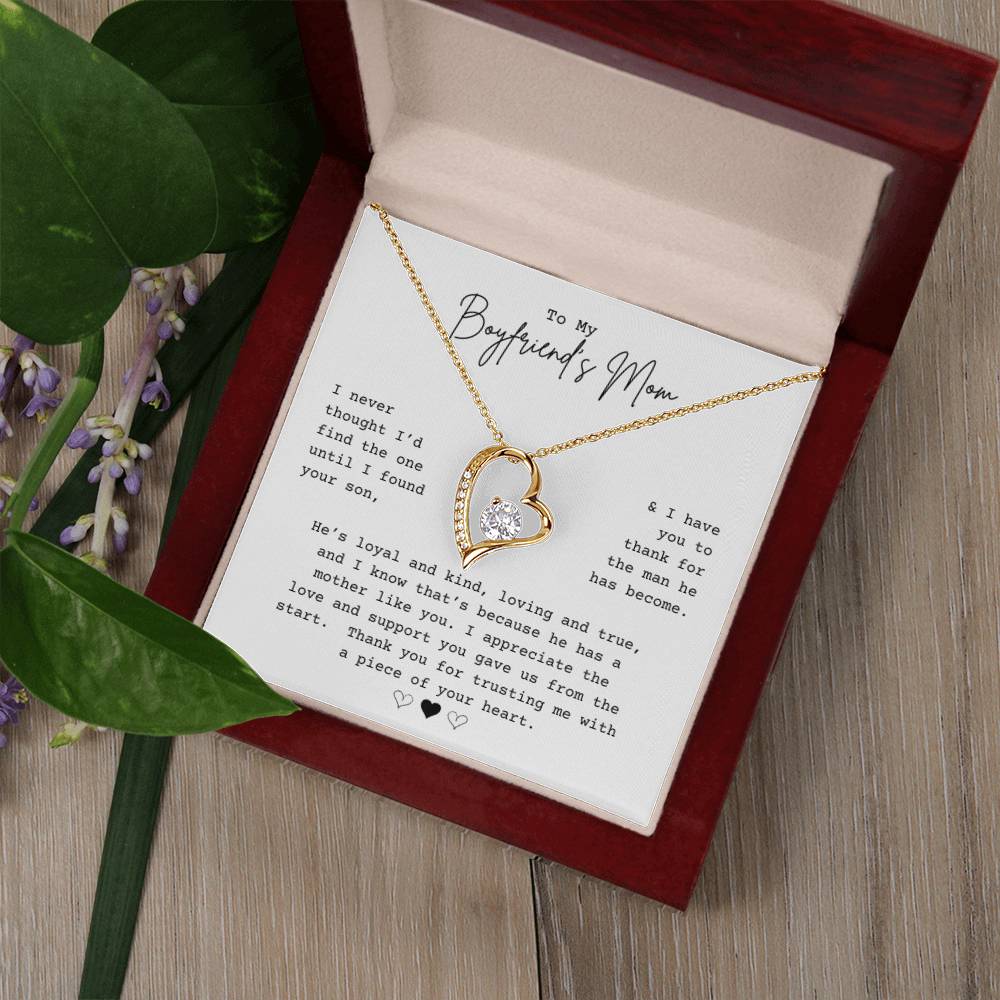 To My Boyfriend's Mom, Thank You For Trusting Me | Forever Love Necklace