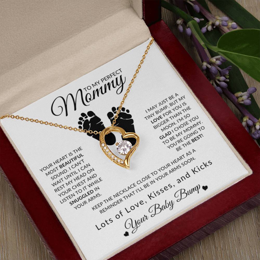 To My Perfect Mommy From Your Baby Bump | Forever Love Necklace