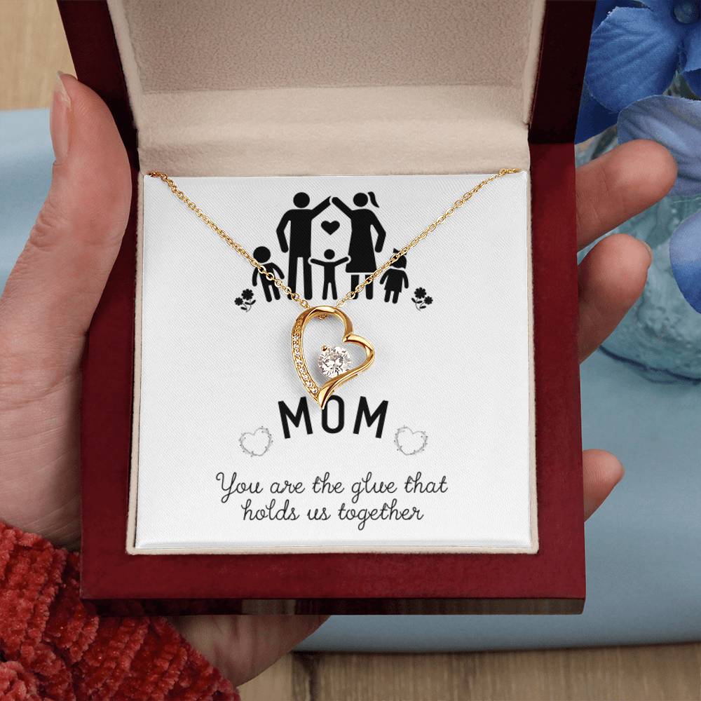 Mom, You Are the Glue | Forever Love Necklace