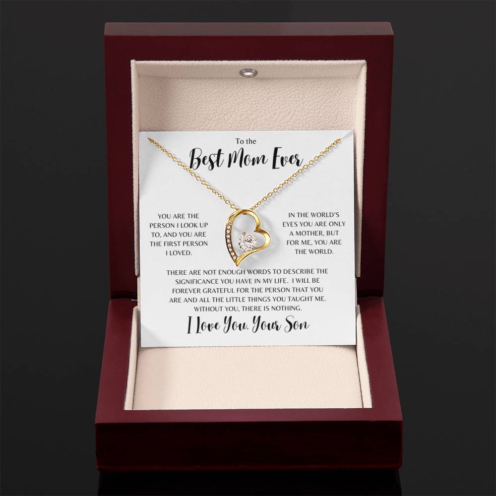 Best Mom Ever From Son | You Are the First Person | Forever Love Necklace