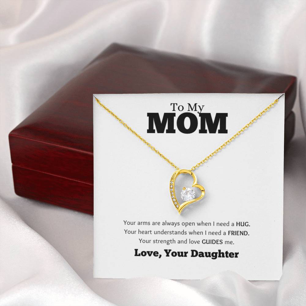 To Mom From Daughter | Your Arms Are Always Open | Forever Love Necklace