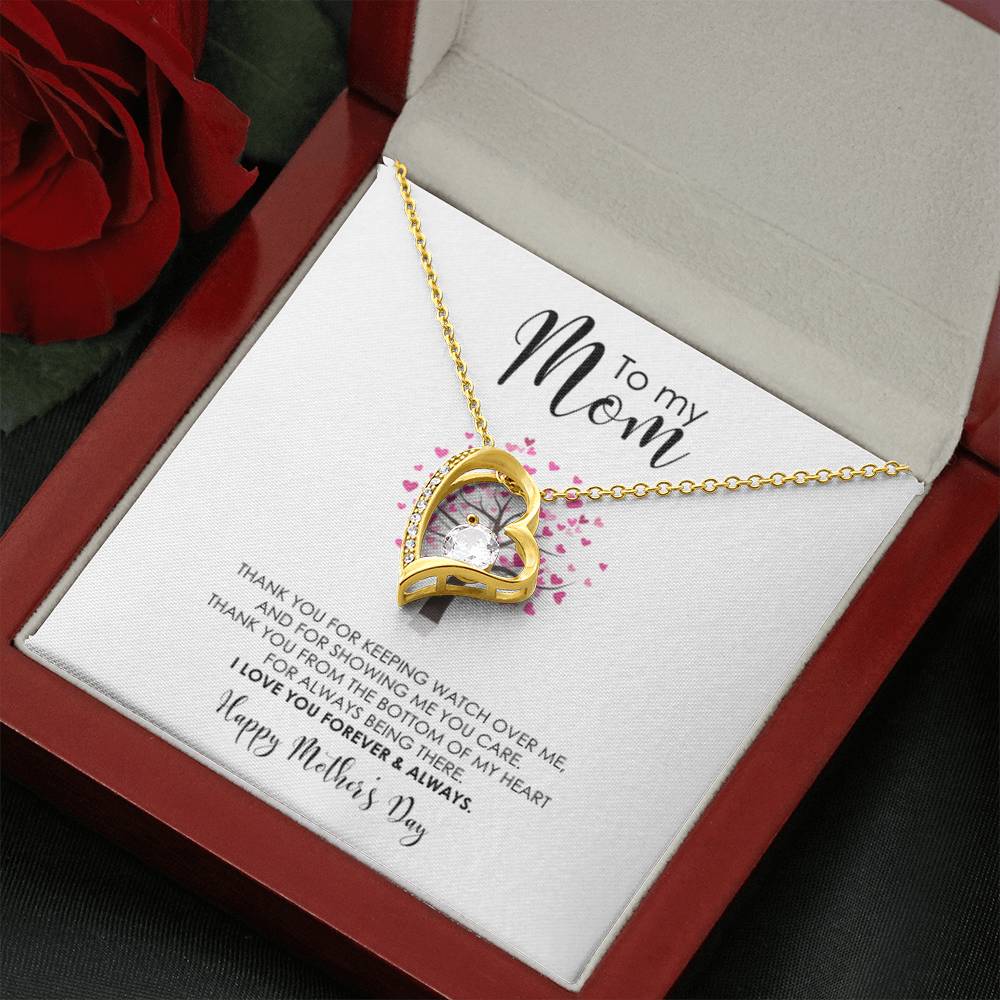 To Mom, Thank You From the Bottom of My Heart | Forever Love Necklace