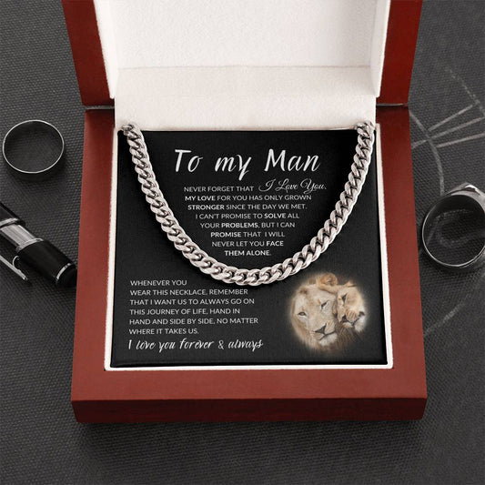 To My Man Cuban Chain Link Necklace | Great Gift For Him