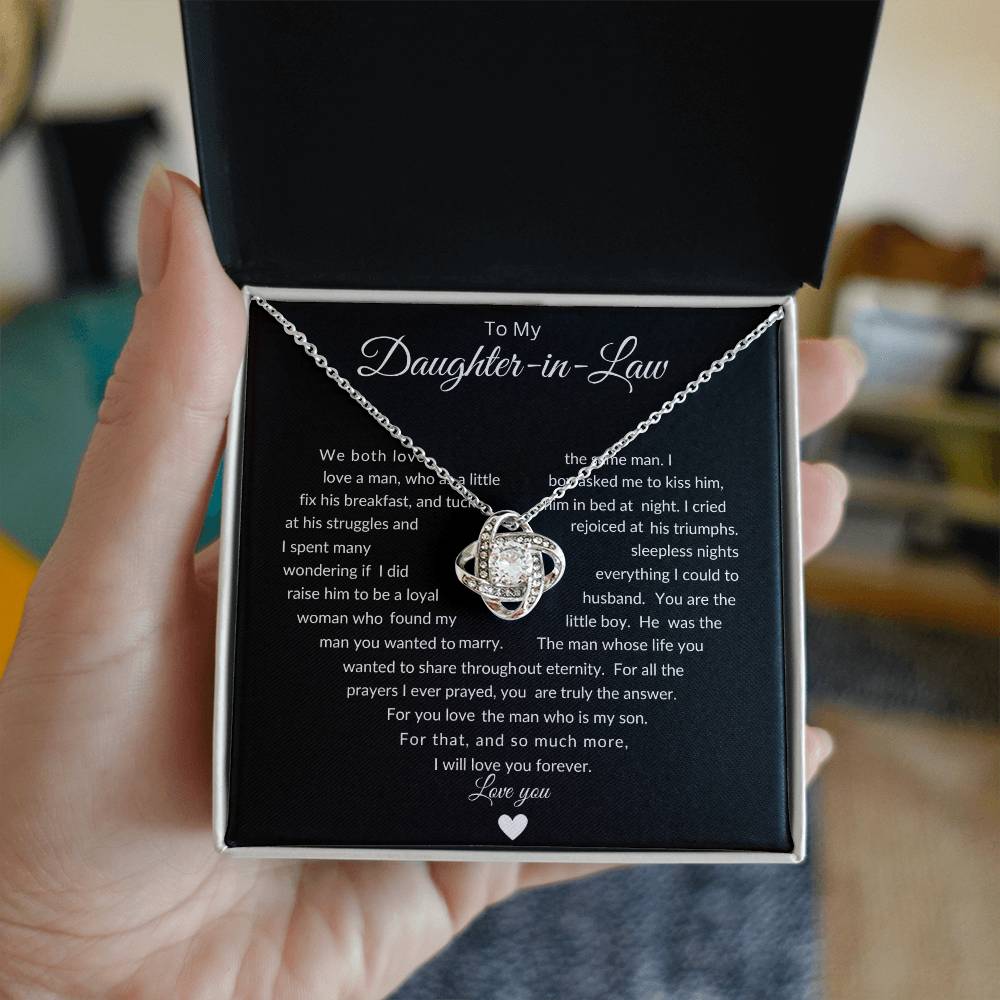 Love's Embrace | To Daughter In Law | Love Knot Necklace