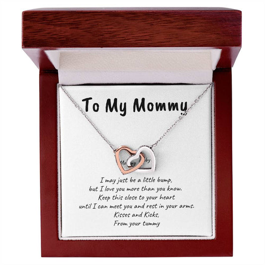 Bump to Bliss: Interlocking Hearts Necklace for Mommy-To-Be