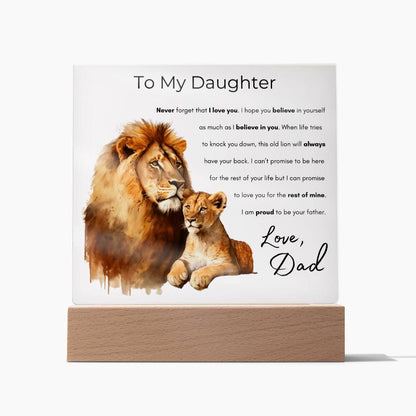 Believe in Yourself | To Daughter From Dad | Acrylic Plaque