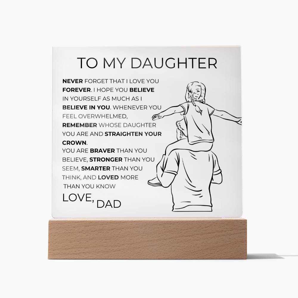 Remember Who You Are | To Daughter From Dad | Acrylic Plaque