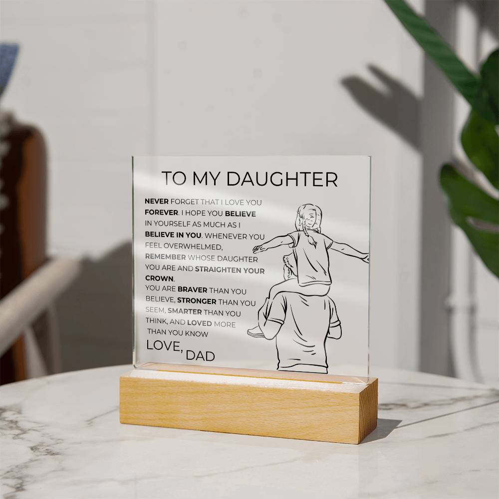 Remember Who You Are | To Daughter From Dad | Acrylic Plaque