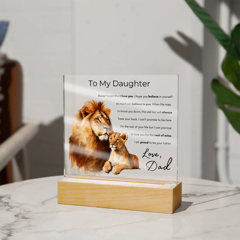 Believe in Yourself | To Daughter From Dad | Acrylic Plaque