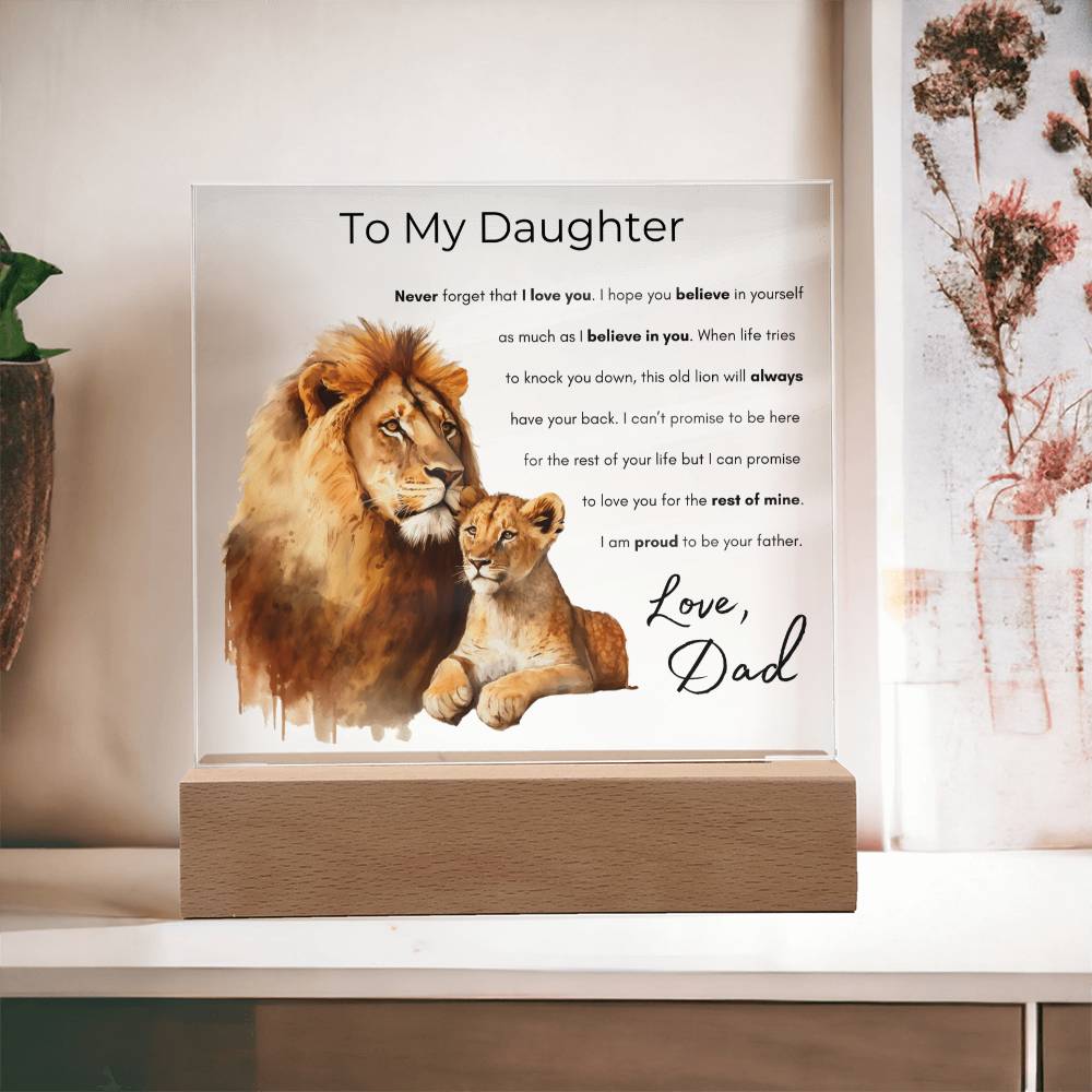 Believe in Yourself | To Daughter From Dad | Acrylic Plaque