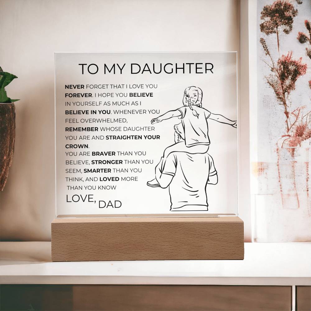 Remember Who You Are | To Daughter From Dad | Acrylic Plaque