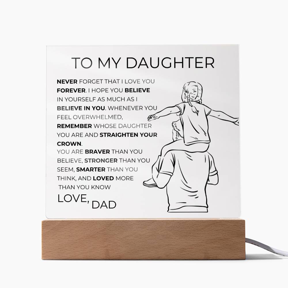 Remember Who You Are | To Daughter From Dad | Acrylic Plaque