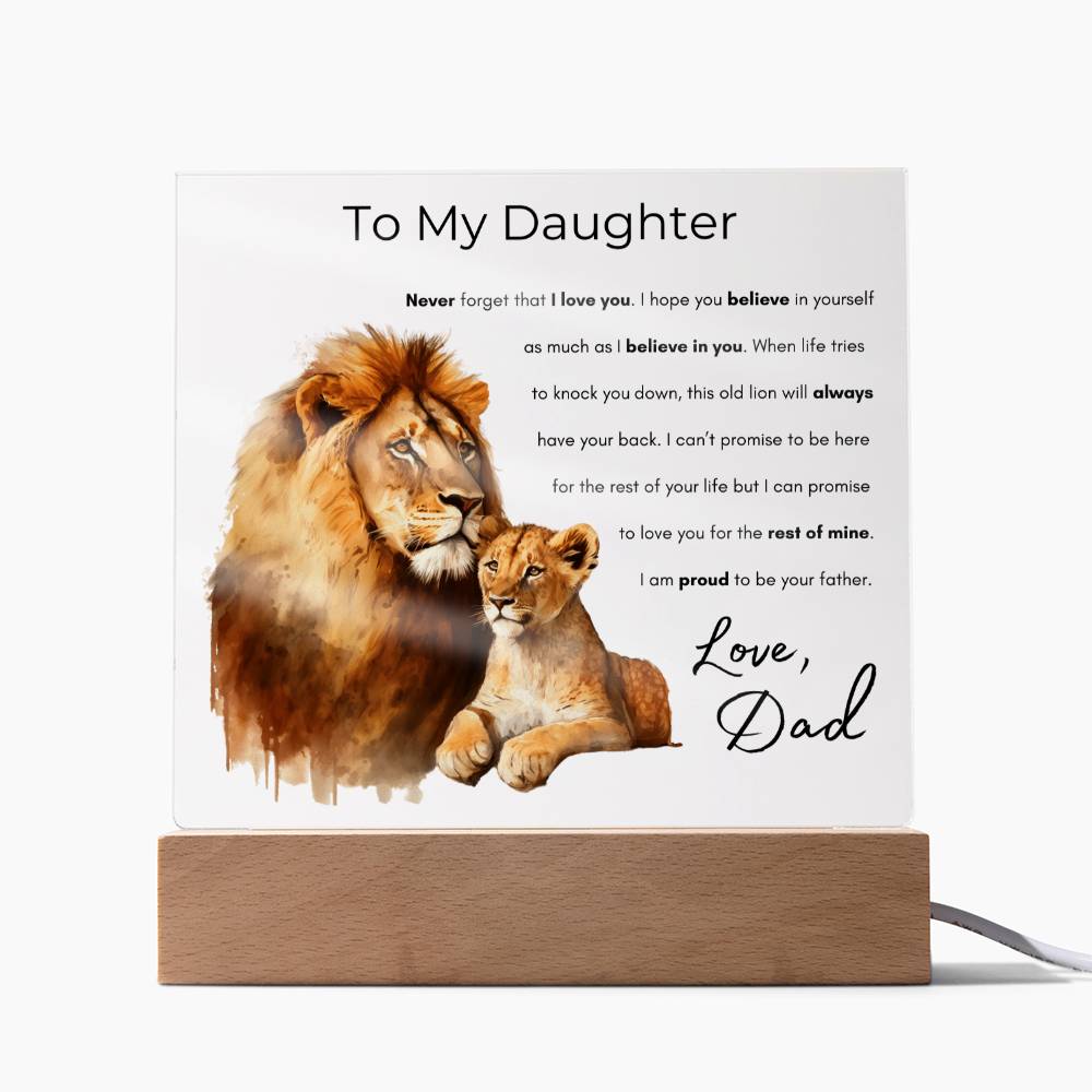 Believe in Yourself | To Daughter From Dad | Acrylic Plaque