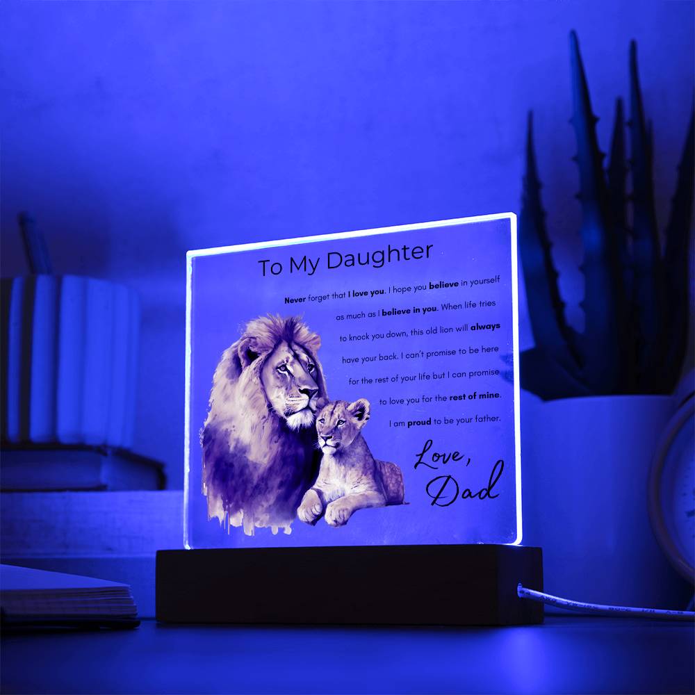 Believe in Yourself | To Daughter From Dad | Acrylic Plaque