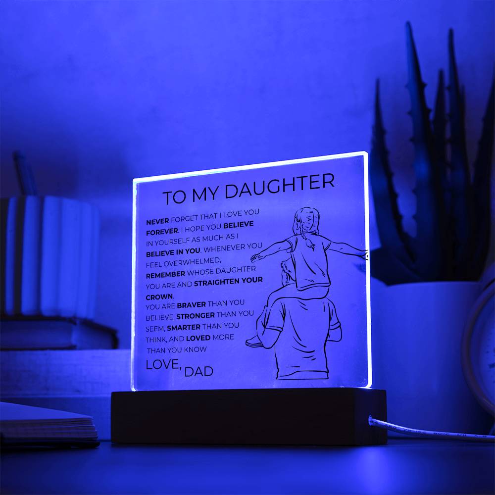 Remember Who You Are | To Daughter From Dad | Acrylic Plaque