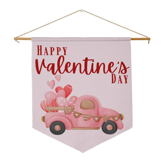 Happy Valentine's Truck Wall Pennant