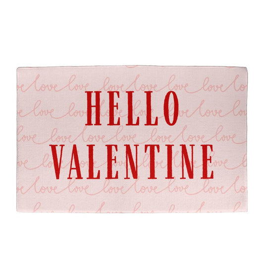 Hello Valentine Welcome Mat