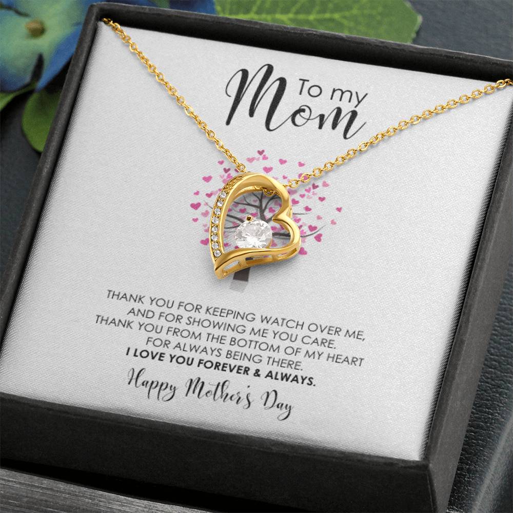 To Mom, Thank You From the Bottom of My Heart | Forever Love Necklace