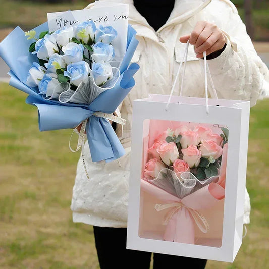 Blossoming Romance: Love-infused Rose Soap Flower Bouquet